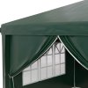 Outsunny 3 x 6 m Pop Up Gazebo with Sides and Windows, Height Adjustable Wedding Camping Party Tent Canopy Marquee with Storage Bag for Garden, Event, Green