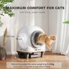 PawHut Self Cleaning Cat Litter Tray, 80L Extra Large Automatic Cat Litter Box with APP Control, Safety Protection, Odor Removal, Kitten Smart Toilet with Rubbish Bag for Multiple Kittens