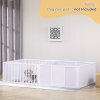 PawHut Whelping Box for Dogs, 2m x 1m Whelping Pen for Indoors, Pet Playpen with Three Doors, Two-Room Design