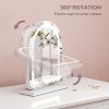 HOMCOM LED Vanity Mirror with Lights, 33 x 44.5cm Lighted Makeup Mirror with 3 Colour, 360 Degree Rotation, Touch Screen, for Bedroom and Dressing Room, White