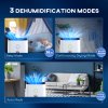 HOMCOM 16L/Day Portable Dehumidifier for Home, with LED Screen, Sleep Mode, 24H Timer, 4L Water Tank, Electric Air Dehumidifier for Damp Laundry Bedroom Basement