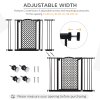 PawHut 74-105 cm Pressure Fit Safety Gate for Doorways and Staircases, Dog Gate, Pet Barrier for Hallways with Auto Close, Double Locking, 2 Extensions