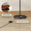 HOMCOM LED Floor Lamp, Stepless Dimmable Reading Standing Lamp with Magnetic Remote Control and 11 Colours Temperature & 11 Brightness Levels, 60 Min Timer for Living Room, Bedroom, Office, Black