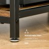 HOMCOM Computer Desk with Storage, 120 x 60cm Home Office Desk with 2 Shelves and Steel Frame, Writing Table for Living Room, Study