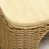 PawHut Wicker Cat House, Elevated Design Rattan Cat Bed Basket with Washable Soft Cushion, Door Hole, for Indoor Cats Kittens, Light Brown