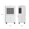 HOMCOM 12L/Day Dehumidifier with Continuous Drainage, 1.6L Water Tank, 24H Timer, Digital Humidity Display, Humidity Light, Dehumidifier for Home Damp, Bedroom, Condensation, Mould, Laundry Drying