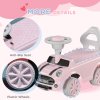 AIYAPLAY Ride On Car Foot To Floor Sliding Car Push Along Car with Air Horn, Anti-Over-Backwards Design, for Toddler from 18 to 36 Months - Pink