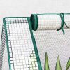 Outsunny Raised Garden Bed with Mini Greenhouse, Outdoor Metal Planter Box with Cover, for Herbs and Vegetables, Use for Patio, Garden, Balcony, White and Dark Grey