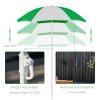 Outsunny Kids Picnic Table, Wooden Sand and Water Table with Benches, Adjustable Parasol, Storage Bins, Outdoor Garden Furniture for Kids 3-6 Years, Brown