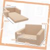 AIYAPLAY Toddler Sofa, Kids Sofa Bed, 2 in 1 Recliner Foldable Kids Armchair with Washable Cushion, Cover, for 1.5-3 Years Old, One Seater, Khaki