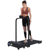 HOMCOM Walking Pad Treadmill, 2.5HP Folding Treadmill, Portable Under Desk Treadmill, Running Jogging Walking Machine, 1-10KM/H, with Remote Control and LED Display