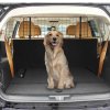 PawHut Heavy Duty Pet Dog Car Barrier Adjustable Ventilated Mesh Wire Guard Auto Vehicle Fence Protector SUVs Black 91-152 cm