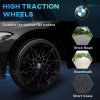 AIYAPLAY BMW M4 Licensed Electric Car for Kids, 12V Kids Electric Ride on with Remote Control, Suspension, Music, Horn, LED Lights, for Ages 3-5 Years, Black