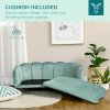 PawHut Dog Sofa for Medium, Large Dogs, Shell Shaped Pet Couch Bed with Legs, Cushion, Washable Cover - Green