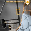 Outsunny Hammock Chair Stand, Hanging Heavy Duty Metal Frame Hammock Stand for Hanging Hammock Air Porch Swing Chair, Egg Chair, Indoor & Outdoor Use, Black