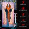 HOMCOM 168 cm Life Size Halloween Animated Standing Circus Clown with Red Light Up Eyes, Sound Activated Moving Arms & Body, Scary Clown Halloween Decorations, Battery Operated, Indoor Party Props
