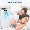 HOMCOM 10000 BTU Air Conditioning Unit, 2.9KW 3-in-1 Portable Air Conditioner, Dehumidifier, Cooling Fan with Remote Control, Digital Display, 2 Speeds, 24H Timer, Window Venting Kit, 22m²