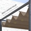Outsunny Retractable Pergola Roof, Sun Shade Cover, UV30+ Protected Replacement Canopy Fabric for 3 x 2m Pergola Frame, Coffee