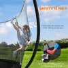 SPORTNOW 8ft Trampoline with Enclosure Net, Spring Cover, Outdoor Trampoline, Garden, Jumping Mat, Black