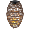 Outsunny Rattan Solar Lamp, Garden Solar Lantern with Auto On/Off Light, IP44 Waterproof, Decorative Outdoor Rattan Lamp for Porch, Pathway, Dark Brown