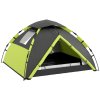 Outsunny Camping Tent, 3-4 Man Family Dome Tent, 2000mm Waterproof, with Carry Bag and Top Hook, for Fishing Hiking Festival, Quick Setup, Green