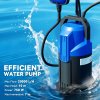 Outsunny 750W Submersible Water Pump for Dirty/Clean Water, 20000L/H Electric Sump Pump with Float Switch, Drain Water from Garden Pond, Hot Tub, Ditches, Portable and Lightweight