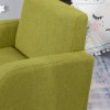 HOMCOM Children's Armchairs Toddler Chair Wood Frame Anti-Slip Legs High Back Bedroom Playroom Furniture Green