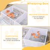 PawHut Whelping Box for Dogs, 2m x 1m Whelping Pen for Indoors, Pet Playpen with Three Doors, Two-Room Design