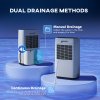 HOMCOM 16L/Day Portable Dehumidifier for Home, with LED Screen, Sleep Mode, 24H Timer, 4L Water Tank, Electric Air Dehumidifier for Damp Laundry Bedroom Basement
