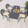 Outsunny Set of 4 Outdoor Seat Cushions with Ties, Water Repellent Seat Pads for Dining Chair, Swing, Sofa, 48 x 48 x 10 cm
