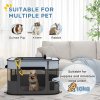 PawHut Dog Pen, Pet Playpen, Portable Foldable Dog Cat Playpen Soft Pet Cage with Storage Bag for Puppies, Rabbits, Kittens, Guinea Pigs, 84 x 64 x 53cm - Grey