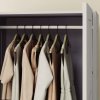 HOMCOM 2 Door Wardrobe for Bedroom, Double Wardrobe with Shelves and Hanging Rail, Modern Bedroom Furniture, Grey