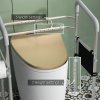 HOMCOM Free Standing Toilet Frame, Height and Width Adjustable Toilet Safety Frame with Arms, 2 Additional Suction Cups, Storage for Elderly, Disabled, Handrail Grab Bar, 136kg Weight Capacity