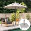 Outsunny 25kg Garden Umbrella Base Durable Parasol Holder Patio Furniture Outdoor Sunshade Marble Stand