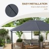 Outsunny 3 x 4m Gazebo Canopy Replacement Covers, Garden Gazebo Roof Replacement with Vents and Drain Holes, TOP COVER ONLY