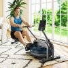 SPORTNOW Water Rowing Machine, Rowing Machines for Home Gym with Adjustable Resistance, Wheels, LCD Monitor, Elevated Tablet Holder, Vertical Storage, for Cardio Training