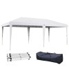 Outsunny Pop Up Gazebo 3 x 6m, Foldable Canopy Tent, Height Adjustable Wedding Awning Canopy w/ Carrying Bag, White