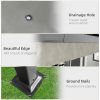 Outsunny 4 x 3(m) Aluminium Outdoor Pergola with Retractable Roof, Outdoor Gazebo Canopy Shelter with Grommet Holes for Garden, Patio, Lawn, Cream White