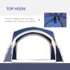 Outsunny 3.5 x 3.5M 6-8 Person Camping Gazebo, Outdoor Event Shelter Dome Tent Garden Sun Shelter Patio Spire Arc Pavilion Camp Sun Shade, Blue and Grey