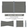 Outsunny 6 x 2m Retractable Sun Side Awning Screen Fence Patio Garden Wall Balcony Screening Panel Outdoor Blind Privacy Divider - Grey