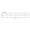 Outsunny Decoration Garden Fence, 24in x 12ft Outdoor Picket Fence Panels, 6PCs Rustproof Metal Wire Landscape Flower Bed Border Edging Animal Barrier, Black