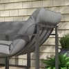 Outsunny 4 Piece Garden Sofa Set, 2 Single Armchair, Loveseat and Coffee Table Set with Steel Frame, Outdoor Furniture with Thick Cushions, Grey