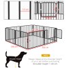 PawHut Heavy Duty Dog Playpen, 8 Panels Dog Pen, 60cm Height Pet Playpen Exercise Pen, with Door, for Small Dogs