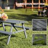 Outsunny 6 Seater Wooden Picnic Table Bench for Outdoor Garden or Patio with Parasol Cutout 150 cm Grey