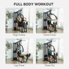 SPORTNOW Compact Home Gym System with 45kg Weight Stack, Weights Machine, Mult-Gym Leg Press Machine Dual-Action Chest Station for Full Body Fitness Training