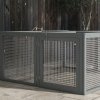 PawHut Rabbit Hutch, Folding Portable Wooden Rabbit Run with Openable Top, for 2-3 Rabbits, Guinea Pig Run for Outdoor, Garden - Grey