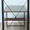 HOMCOM Computer Desk with Storage Shelves on Left or Right, Industrial Reversible Writing Desk for Home Office, Study, Easy Assembly, 120 x 64 x 121cm