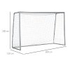 SPORTNOW 10ft x 6.5ft Football Goal, Football Net for Garden, Training Goal with Ground Stakes, Steel Frame