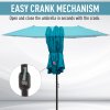 Outsunny 4.6m Garden Parasol Double-Sided Sun Umbrella Patio Market Canopy Shade Outdoor Blue - NO BASE