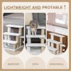 PawHut Pet Stair, Cat Tree with 3-step Climb Ladder, Scratching Posts, Platforms, Toy Ball, for Indoor Elderly Cats Kittens, White